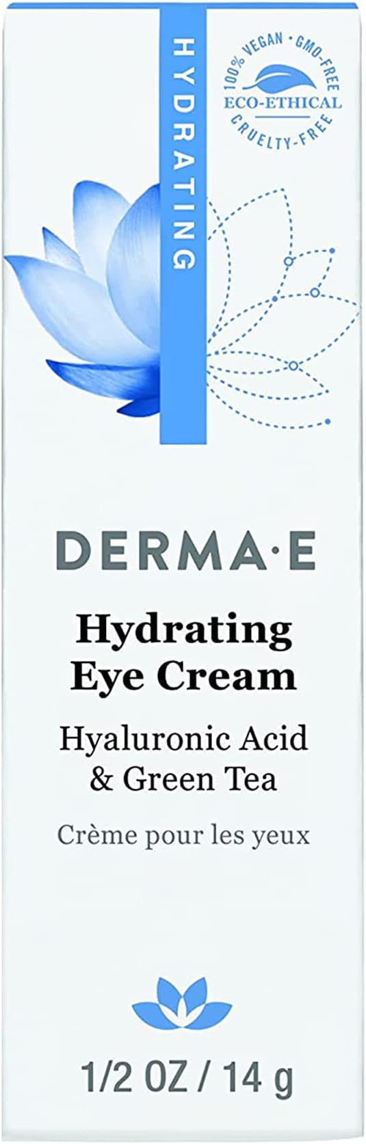 Derma E Hydrating Eye Cream with Hyaluronic Acid 0.5 ounces-FemmiqueWomen