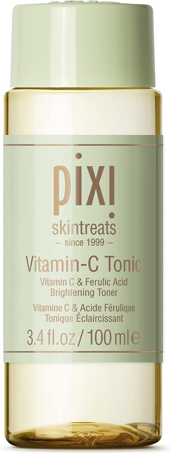 Pixi Vitamin-C Tonic,Brightening & Soothing Facial Toner, Boost Skin Luminosity, Infused with Vitamin-C & Ferulic Acid, Alcohol Free Daily Toner, 100ml / 3.4fl oz Travel Size Skin Care-FemmiqueWomen
