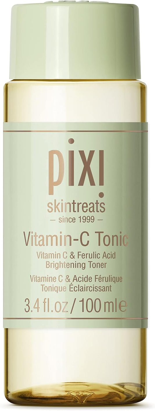 Pixi Vitamin-C Tonic,Brightening & Soothing Facial Toner, Boost Skin Luminosity, Infused with Vitamin-C & Ferulic Acid, Alcohol Free Daily Toner, 100ml / 3.4fl oz Travel Size Skin Care-FemmiqueWomen