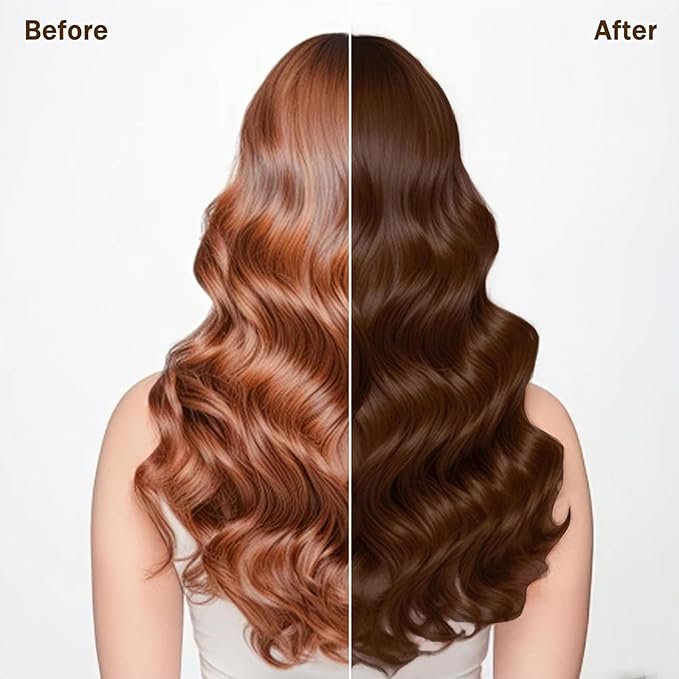 Dark Coffee Hair Dye Shampoo 3 in 1 for Gray Hair, Long-lasting & Natual Hair Color Shampoo, Herbal Ingredients Natural Shampoo Hair Dye Effect in Minutes, Gifts for Men Women 500ml-FemmiqueWomen