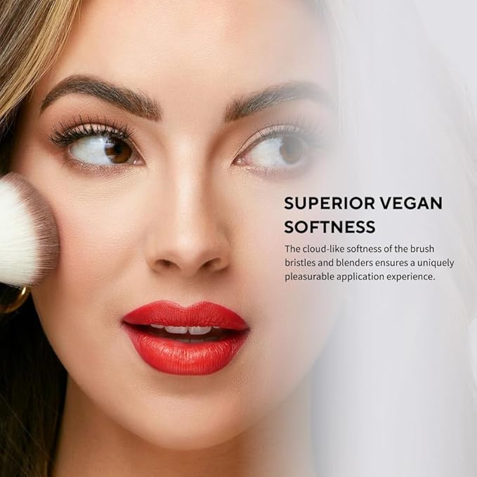 Professional Makeup Brush 11 Piece Set, Premium Synthetic Vegan Brushes Kit for Blending Powder, Foundation, Concealer, Blush & Eye Shadow, Cruelty-Free-FemmiqueWomen