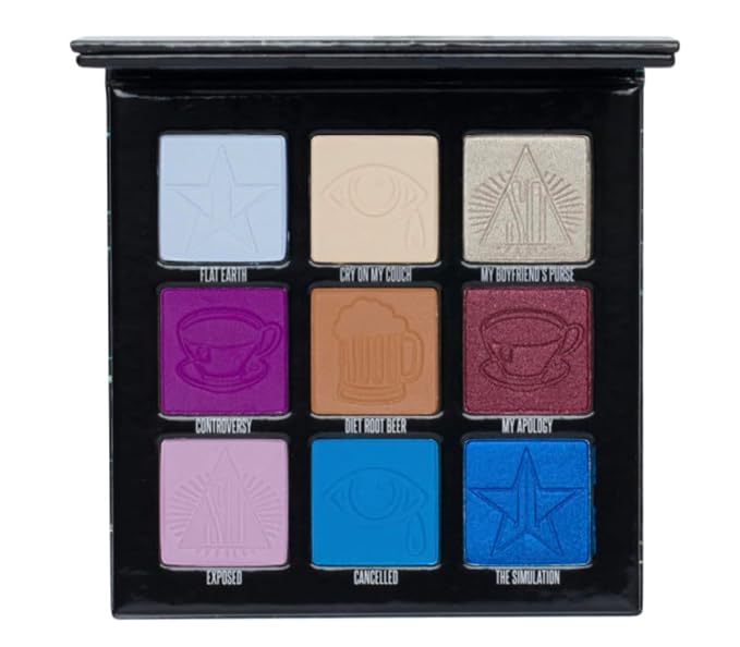 Jeffree Star Cosmetics Weirdo Mini Palette + Mini Controversy & Black Jeffree Star Approved Mascara Bundle of 3, Red-FemmiqueWomen