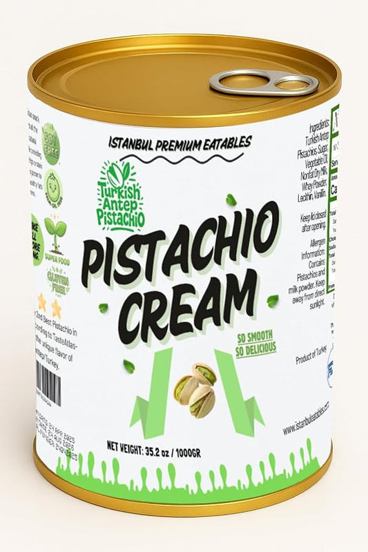 Istanbul Premium Pistachio Cream, Pistachios for Dubai Chocolate Bar, Cream for Dessert, Kataifi & Knafeh, Crema de Pistacho Pistachio Cream, Non-GMO, 2.2 lb (1kg)-FemmiqueWomen
