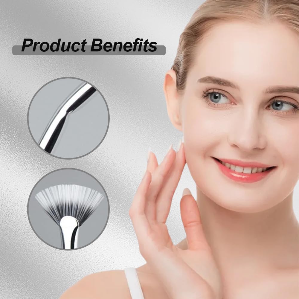 Folding Angle Scalloped Lash Brush, 2024 New Mascara Fan brushes for Lashes, Angled Eyelash Makeup Comb, Cosmetic Brushes Eyelash Separator Bent Applicators for Eye Lash Makeup (3 PCS)-FemmiqueWomen