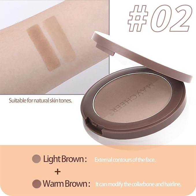 2 in 1 Contour Palette Face Sculpting Grey Contour Powder Palette Face Bronzer Makeup Contouring Palette with Mirror - Highly Pigmented Contour Shadow For Light Skin tone-FemmiqueWomen