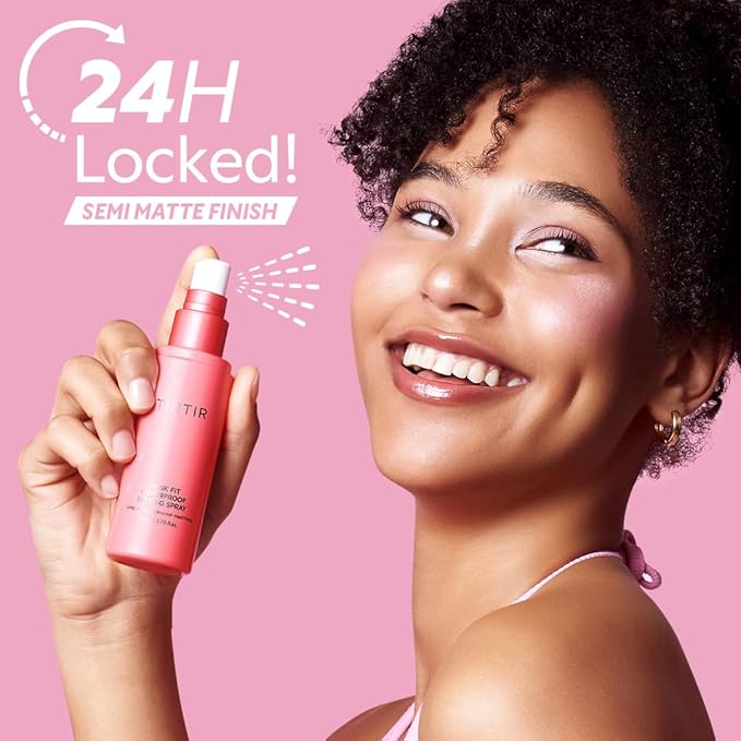 TIRTIR Waterproof Setting Spray – 24 Hour Long Lasting Fix, Sweatproof Water Resistant Makeup Finisher – Ethanol Free, Semi Matte Finish for Oily Skin – Korean Makeup Fixer-FemmiqueWomen