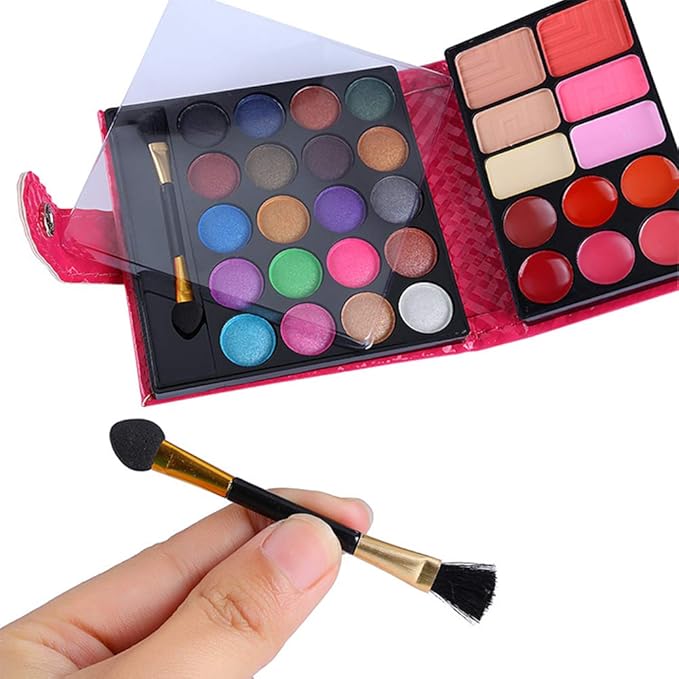 32 Colors Eyeshadow Palette Makeup Contouring Kit Combination with Lipgloss, Blusher and Concealer #2 - Perfect for Professional and Daily Use-FemmiqueWomen