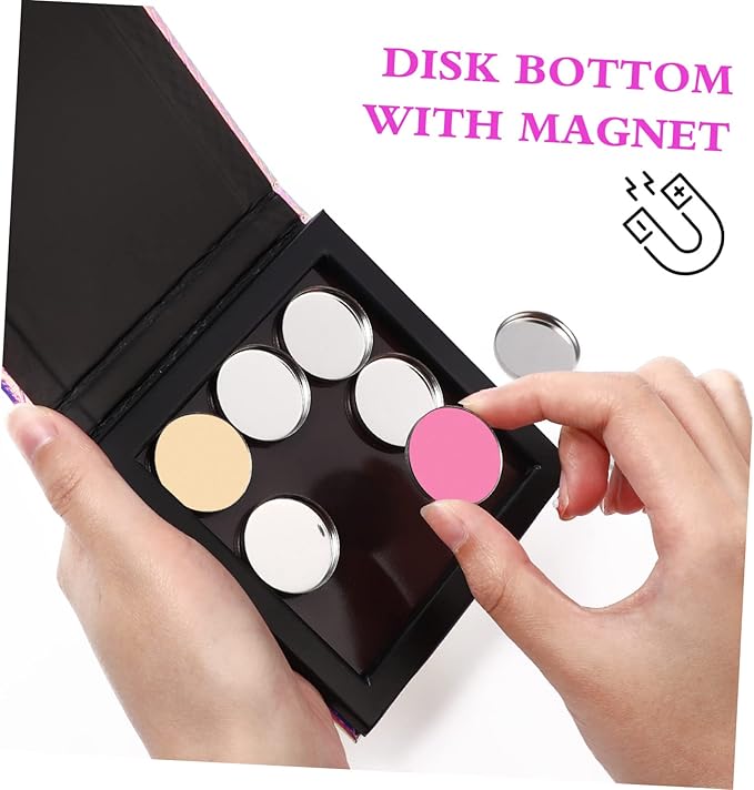 1 Set Empty Makeup Tray Magnetic Makeup Pan Magnetic Palette Empty Cosmetics Palette Empty Eyeshadow Holder Make up Palette Paper Eye Shadow Travel Blush Powder-FemmiqueWomen