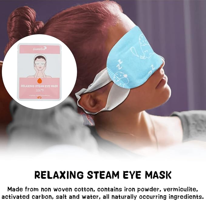 16 Pack Steam Eye Mask for Dry Eye Care - Bulk Disposable Heating Eye Mask for Dark Circles and Puffiness Relief Soothing Moisturizing Warm Eyes Care Pads Relax Therapy, Fragrance Free-FemmiqueWomen