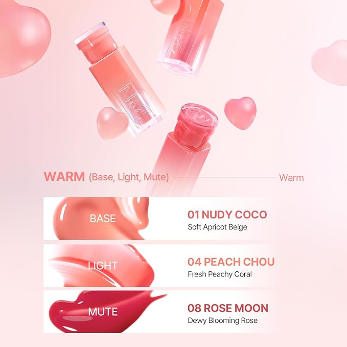 2aN Glaze Bouncing Tint – Lightweight, Moisturizing Lip Tint with High-Shine Finish, Smooth, Light Plumping, Comfortable Wear, Korean Makeup (Peach Chou, 0.16 oz)-FemmiqueWomen