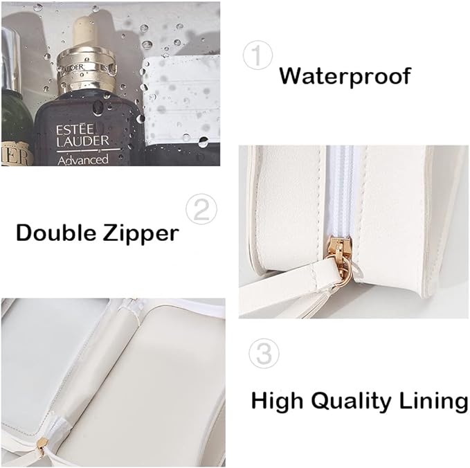 Clear Makeup Bag Small, TSA Approved Portable Toiletry Bag with Zipper Cosmetic Travel Bag Makeup Organizer Case Mini Makeup Pouch for Purse Car Organizer Bag for Women Men-FemmiqueWomen