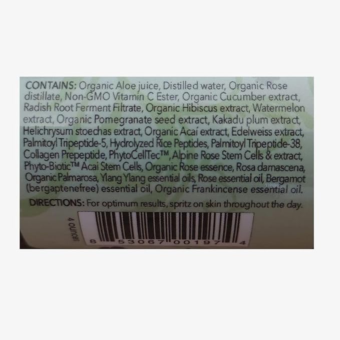 Organic & Vegan Rose Phyto³ Water Facial Spray - Moisturizing Face Mist & Setting Spray, Soothing, Hydrating Mist Rose Water For Face - Great for Facial Massaging (4 oz)-FemmiqueWomen