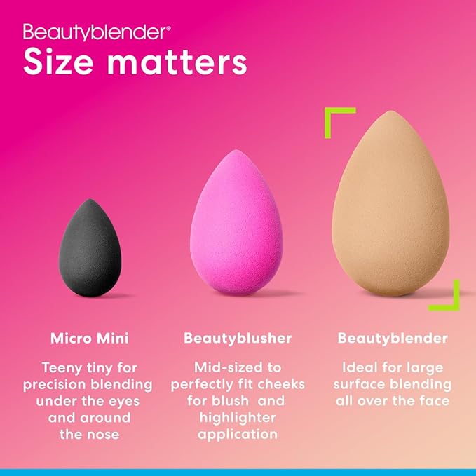 Beautyblender® | Nude Beige Beauty Blender Makeup Sponge, Super-Soft Foam Easily Blends Foundations, Powders & Creams, Made in USA, Reusable, Washable, Streak Free Application, Vegan, Cruelty Free-FemmiqueWomen