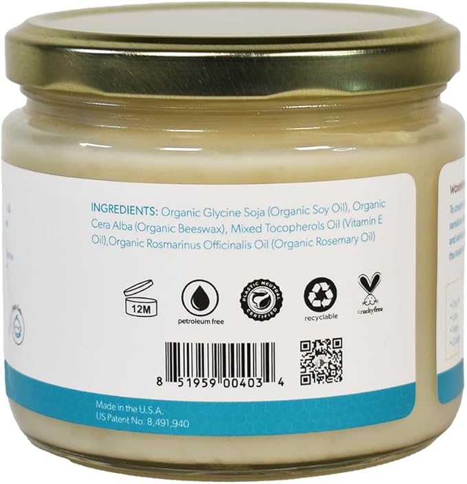 Waxelene Original Aerated Balm Large Jar, Organic Multipurpose Ointment the Petroleum Jelly Alternative Eczema Dry Sensitive Skin Face Moisturizer-FemmiqueWomen