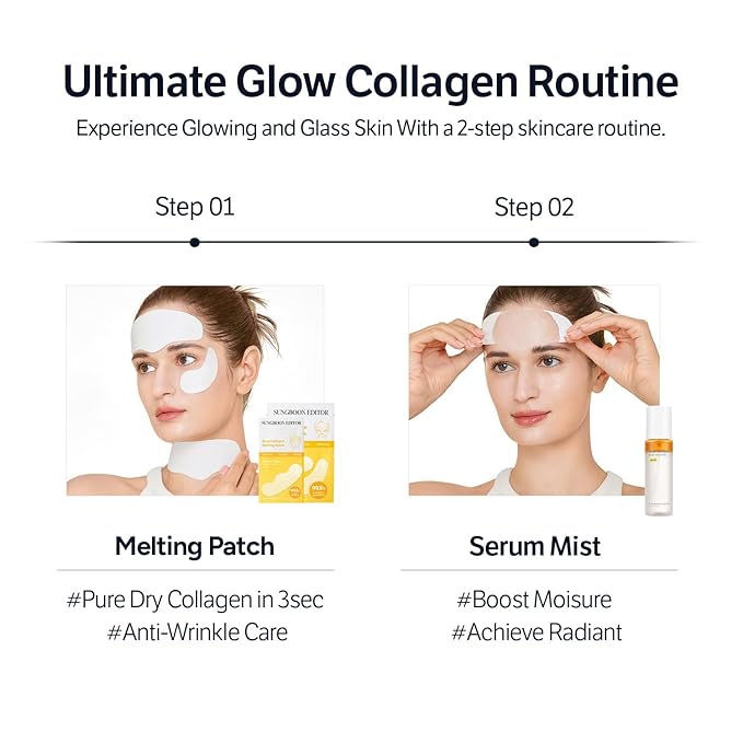 SUNGBOON EDITOR Deep Collagen Barrier Serum Mist | Real Collagen, Multi Peptides, Hydration, Wrinkle Care for Dry Skin, Wrinkles, Korean Moisturizer, Korean Skin Care, Glass Skin Mist-FemmiqueWomen
