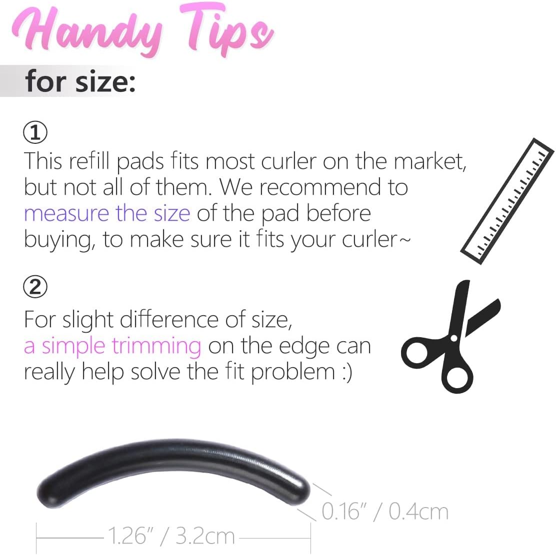 40 pcs Eyelash Curler Refills Curler Refill Pads Soft Rubber Curler Replacement Refills Pads for Universal Eyelash Curler with a Clear Storage Box (Black, Purple, Rose Red, Pink * 10)-FemmiqueWomen