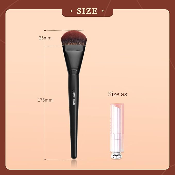 Jessup Foundation Brush for Liquid, Smooth Angled, Large Face Makeup Brush for Blending Liquid, Cream MUL02-FemmiqueWomen