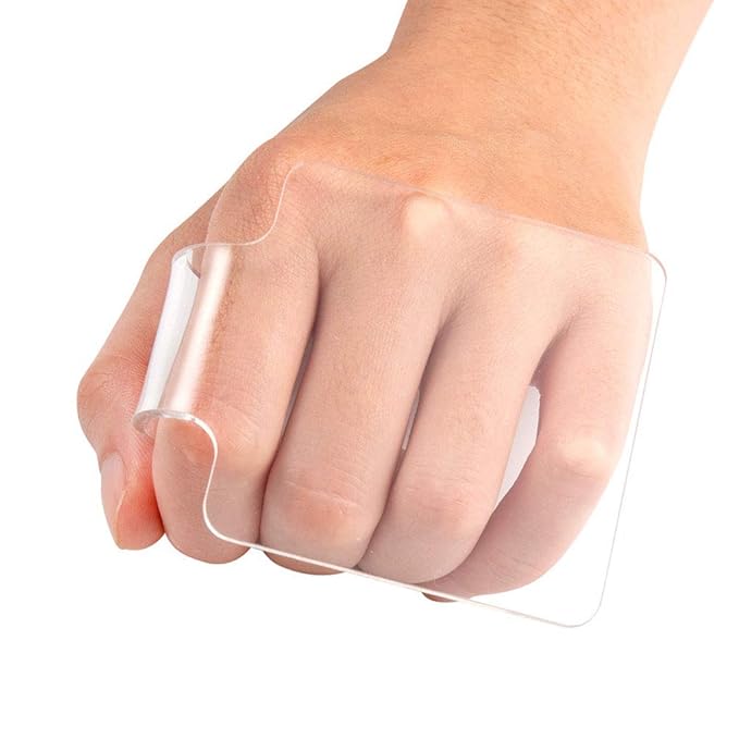 2Pcs Professional Makeup Palette Acrylic Hand-held Palette Makeup Mixing Tray Palette for Foundation, Eyeshadow, Cremes, Powders, Cosmetics and Nail Art Manicure Palette, Clear-FemmiqueWomen