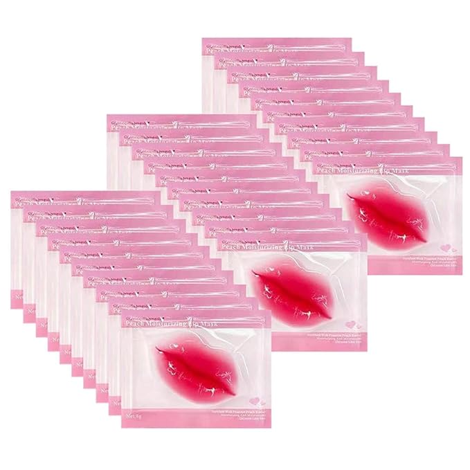 30 Pieces Gel Lip Mask Collagen Crystal Pink Lip Masks, Moisture Lip Care Mask For Anti-Ageing & Anti Chapped, Anti-Wrinkle, Firms Hydrates Lips Fade Lip Color, Make Your Lip Sexy & Plump Your Lips-FemmiqueWomen