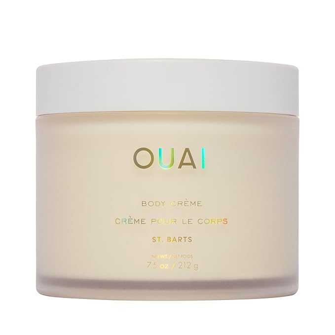 OUAI Body Cream, St. Barts - Hydrating Whipped Body Cream with Cupuaçu Butter, Coconut Oil and Squalane - Softens Skin and Delivers Healthy-Looking Glow - Sulfate-Free Skin Care (7.5 Oz)-FemmiqueWomen