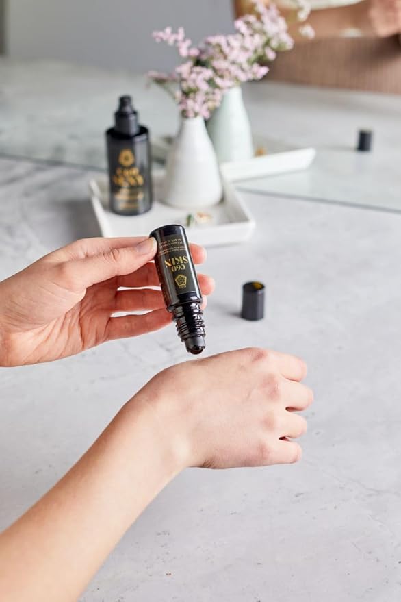 C60 Power - Skin Roll-On - Age-Defying Antioxidant Protection - Reduce Wrinkles, Heal Skin, Non-Greasy - Face, Body, Bug Bites, Scarring - Organic Avocado Oil, 99.99% Pure C60 Fullerenes-FemmiqueWomen