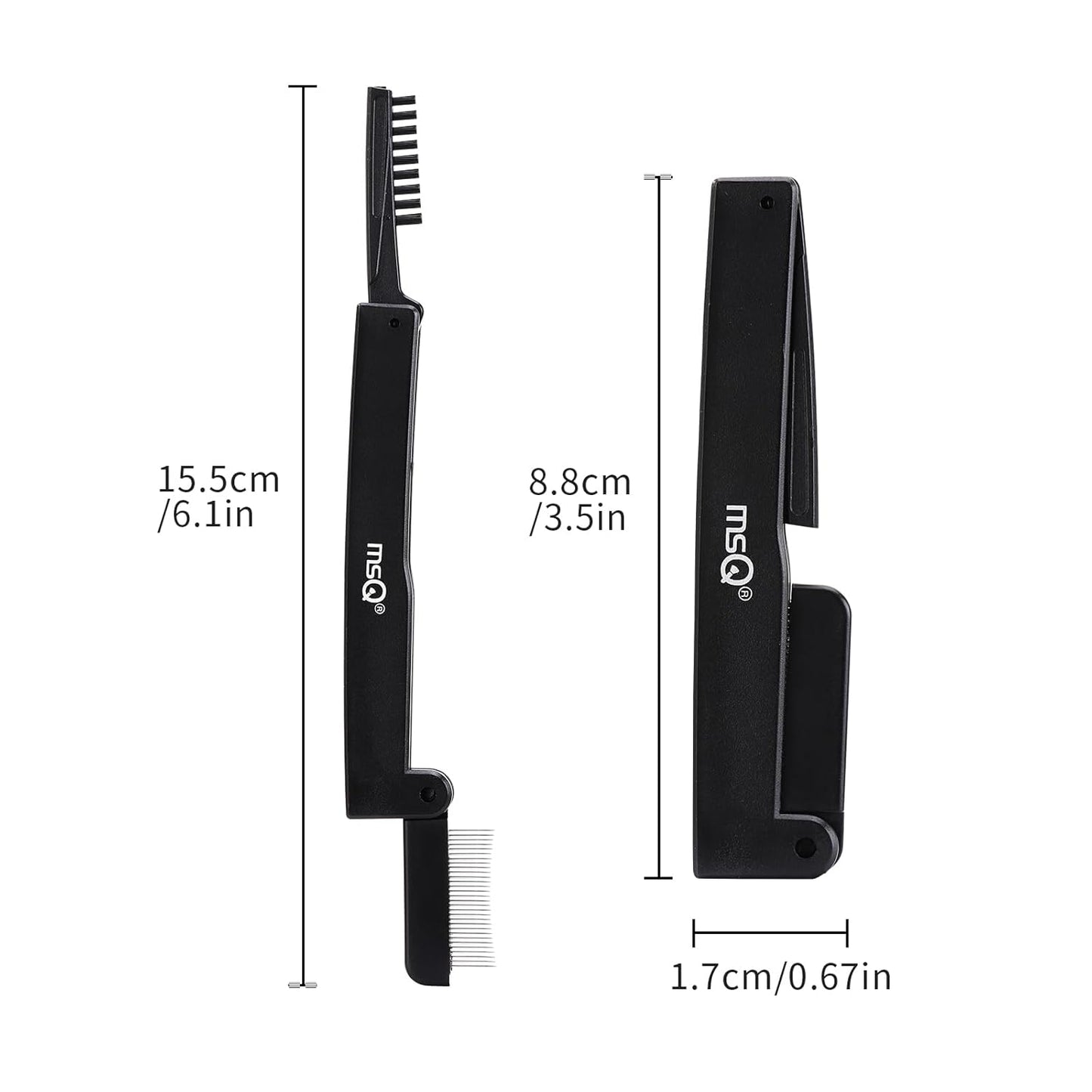 Eyelash Comb MSQ Eyelash Separator Folding Eyelash Comb Brow Brush Mascara Applicator Eyelash & Brow Definer Eyebrow & Lash Brush Eyebrow Grooming Tool-FemmiqueWomen