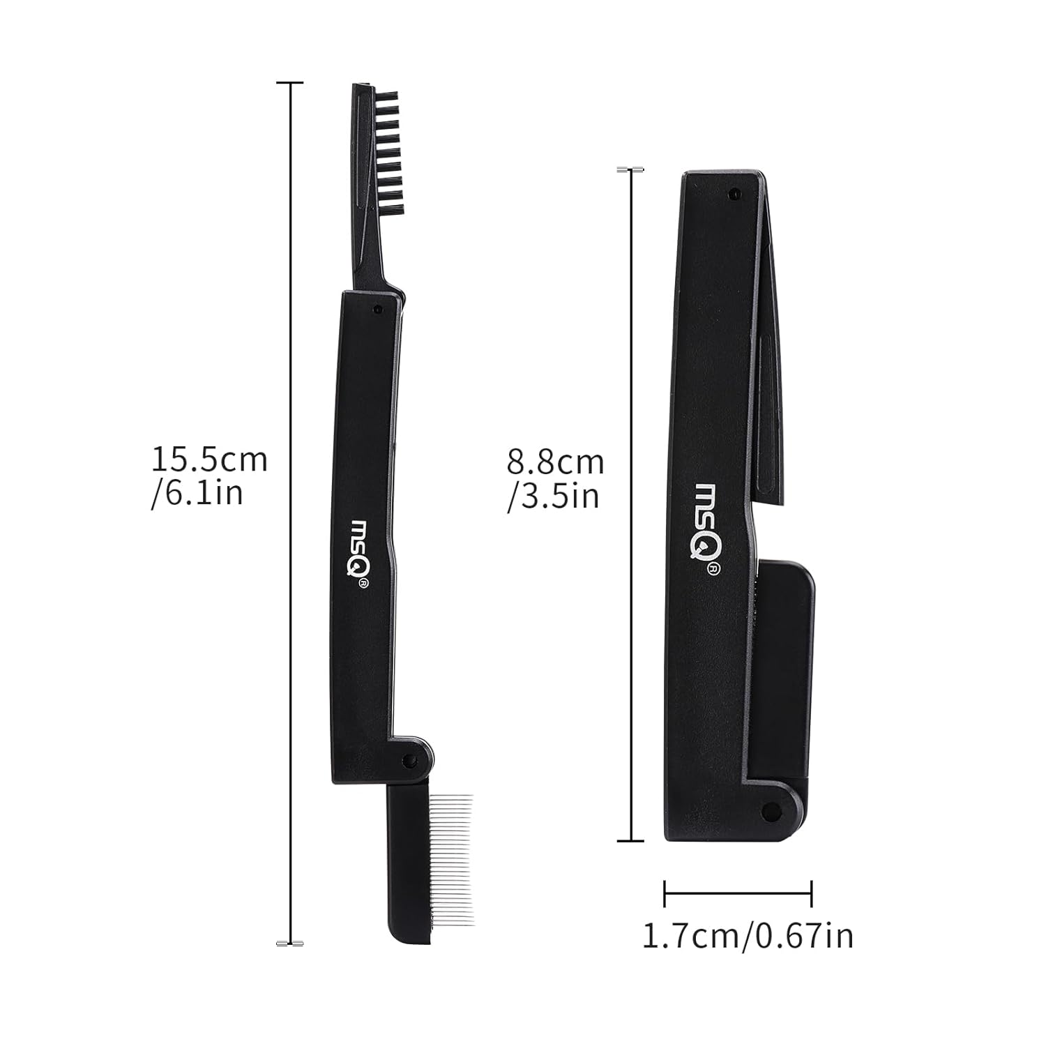 Eyelash Comb MSQ Eyelash Separator Folding Eyelash Comb Brow Brush Mascara Applicator Eyelash & Brow Definer Eyebrow & Lash Brush Eyebrow Grooming Tool-FemmiqueWomen