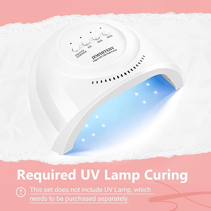 JEWHITENY Poly Nail Gel Set Clear Pink White Poly Extension Gel With Base Coat Top Coat Slip Solution French Manicure Need U V Lamp Curing for Finger Art and Home DIY-FemmiqueWomen