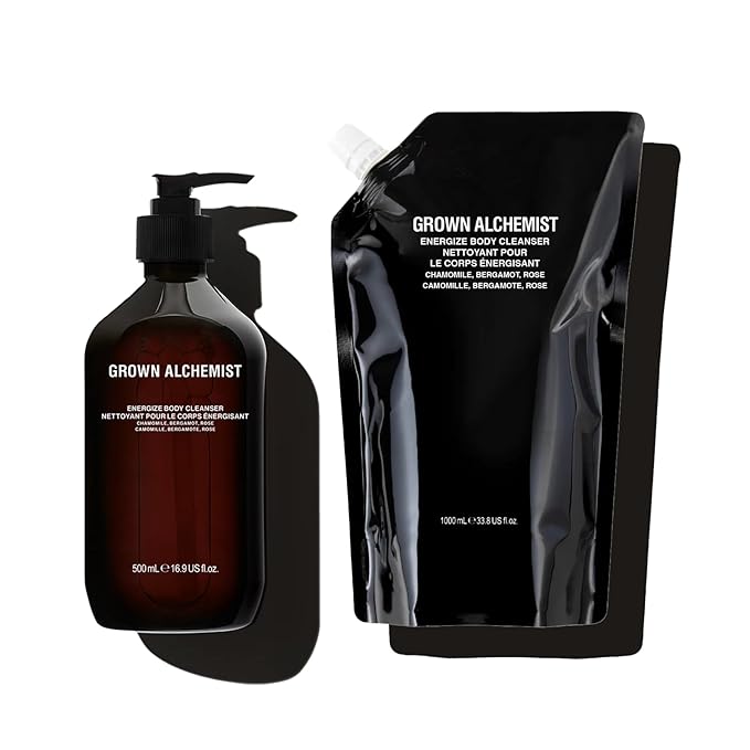 Grown Alchemist Energize Body Cleanser Set (500 ml) + Refill (1L)-FemmiqueWomen