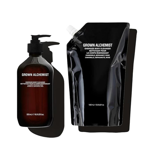 Grown Alchemist Energize Body Cleanser Set (500 ml) + Refill (1L)-FemmiqueWomen
