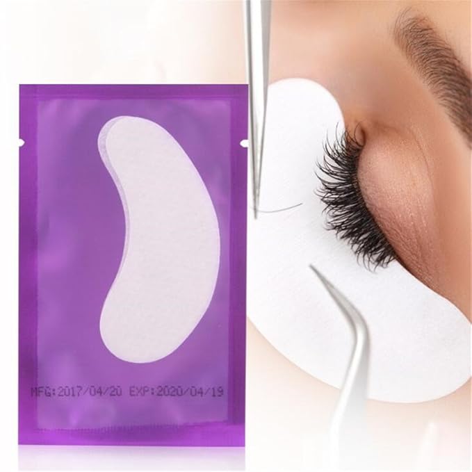 100 Pairs Set，Eye Gel Patches,Under Eye Pads Lint Free Lash Extension Eye Gel Patches (purple)-FemmiqueWomen