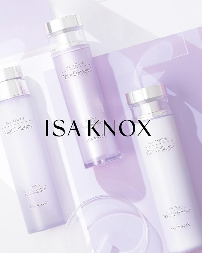 ISA KNOX AGE FOCUS VITAL COLLAGEN SKINCARE GIFT SET - Korean Luxury Premium High-end Skin Toner, Emulsion Lotion, Cream, Hydrolyzed Collagen, Vitamin B12, E, C, (370ml / 12.51 Fl Oz)-FemmiqueWomen