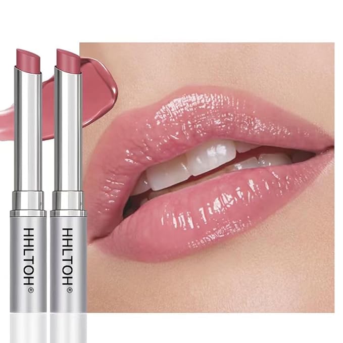 2PCS Honey Lipstick Tinted Lip Balm - Sheer Hydrating Lipstick for All Skin Tones - Moisturizing Lip Gloss, Nourishing Lip Balm with a Hint of Natural Warm Orange Pink Cherry Tint-FemmiqueWomen