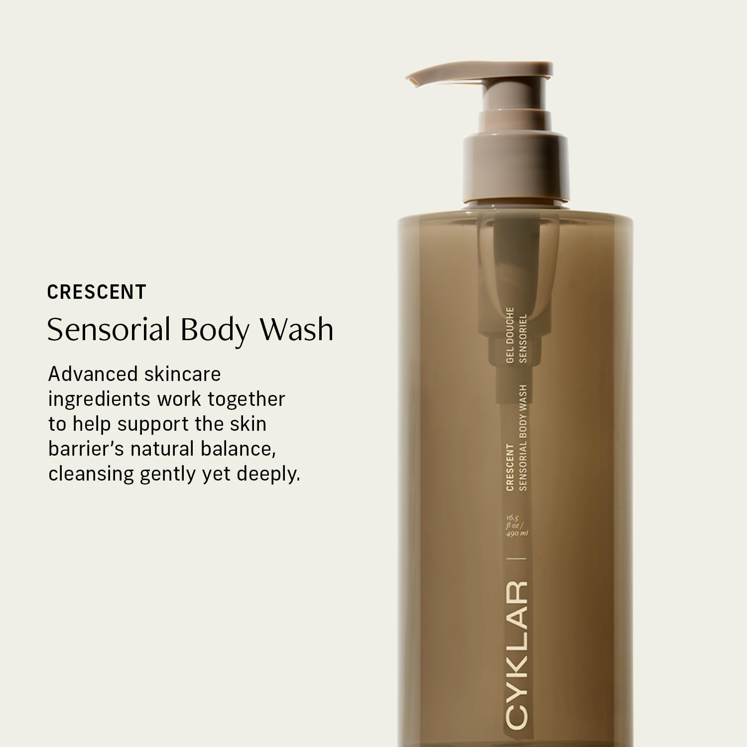 Sensorial Body Wash. Crescent Fragrance Hydrating Cleanser with Moisture Locking Multi-Oil Complex, Sodium PCA and Glycerin. Nourishing Shower Gel for Women and Men, 16.5 Fl Oz Luxury Bodywash-FemmiqueWomen