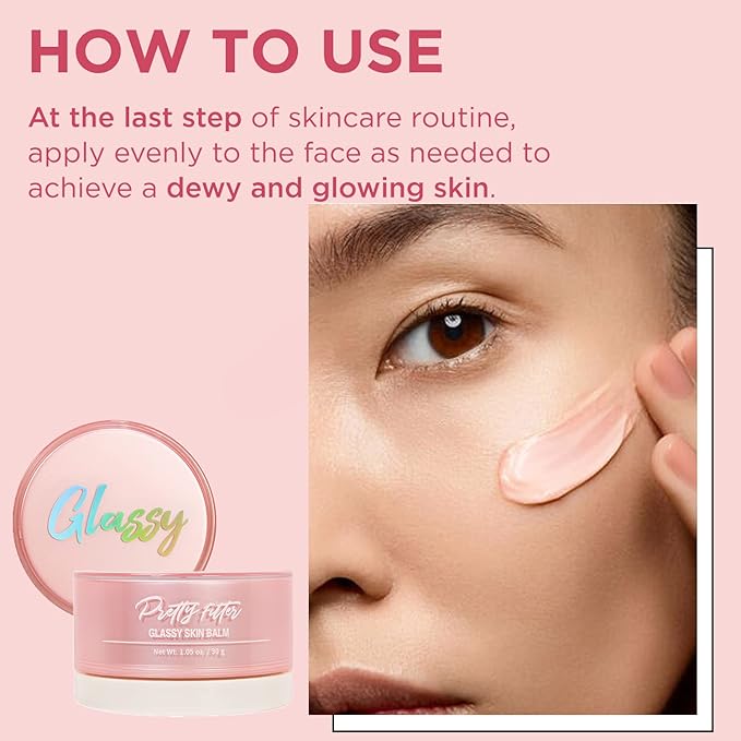 Touch in Sol Pretty Filter Glassy Skin Balm Primer 2 Pack – Skin Smooth Moisturizing Primer before Makeup - Natural Glow Face Cream Moisturizer with Shea Butter and Rose Flower Water, 1.05 oz.-FemmiqueWomen