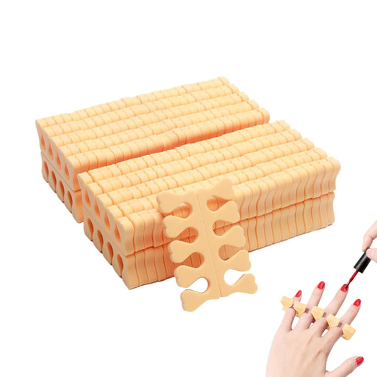 100PCS Sponge Toe Separator, Soft Toe Spreader Nail Art Finger Separator Divider Spacer Manicure Pedicure Tool for Nail Polish (Orange)-FemmiqueWomen