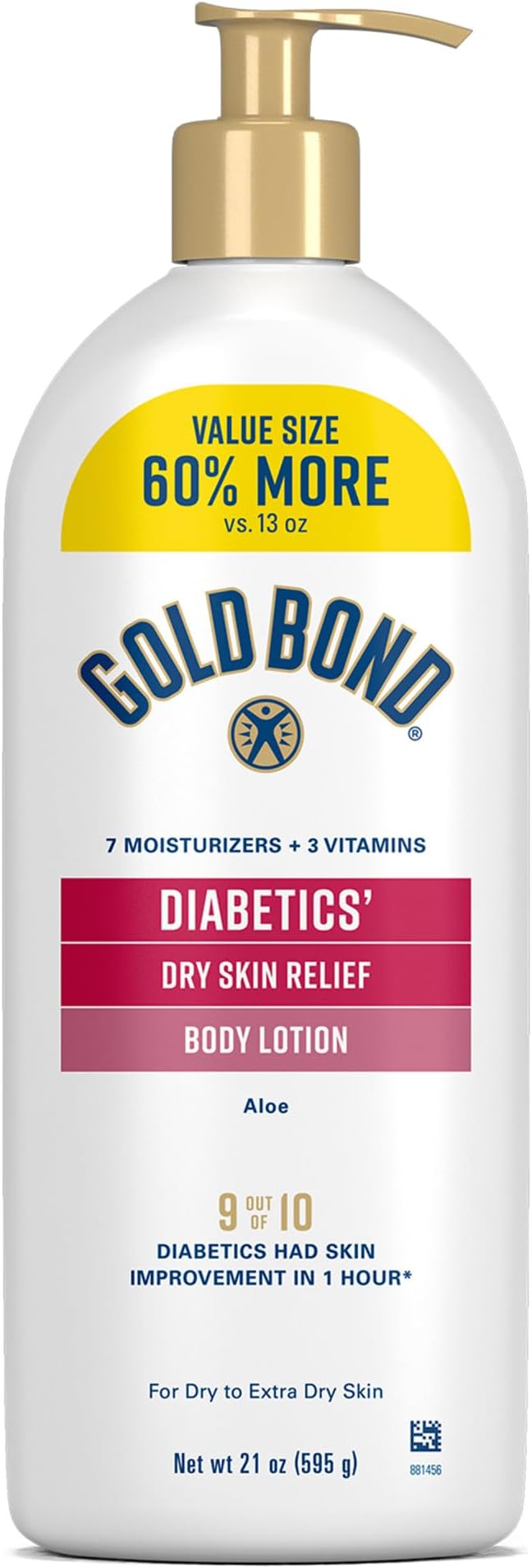 Gold Bond Diabetics' Dry Skin Relief Body Lotion With Vitamin E & Aloe To Soothe & Moisturize Dry, Flaky & Rough Skin, Value Size, 21 oz.-FemmiqueWomen