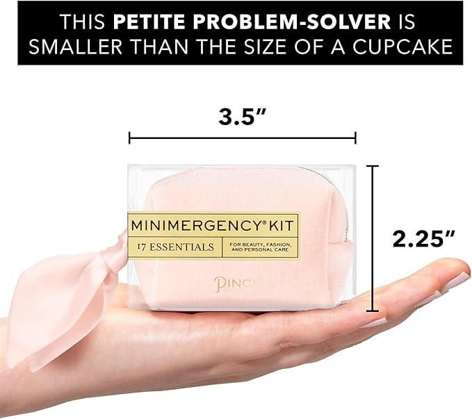 Pinch Provisions Velvet Minimergency Kit, for Her, Includes 17 Must-Have Emergency Essential Items, Compact, Multi-Functional Pouch, Gift for Parties and Birthdays-FemmiqueWomen