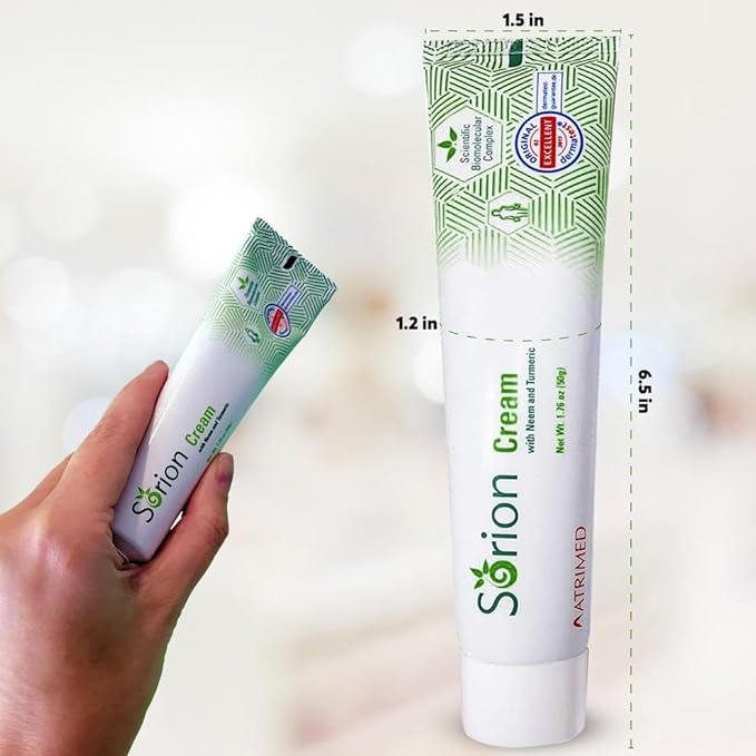 Sorion Cream - Herbal Moisturizer for Dry, Itchy, Flaky Skin with Coconut Oil, Neem, Turmeric and Pala Indigo Plant Skincare-FemmiqueWomen
