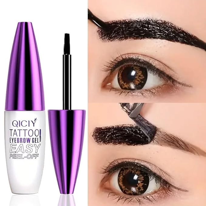 2pcs Dark Brown Tattoo Eyebrow Gel Tinting, Waterproof & Transfer-proof for Fuller Brows, Suitable for All Skin Types (Brown, 2Pcs)-FemmiqueWomen