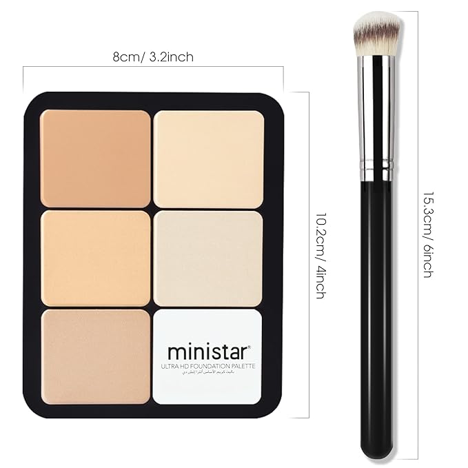 12 Colors Cream [Contour+Concealer] Makeup Palette for Cheeks - Multi-functional Makeup Palette with Brush, Natural Matte Long Wearing, Waterproof Blendable Face Makeup Palette (#03)-FemmiqueWomen