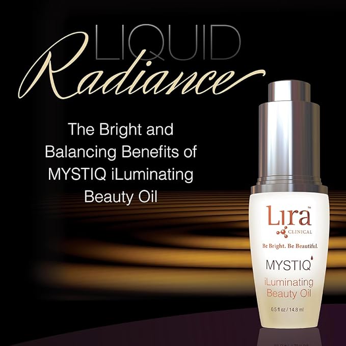 Lira Clinical MYSTIQ iLuminating Beauty Oil - Vitamin C Face Oil with Plant Stem Cell Extract - Hydrates Skin with Argan, Baobab with Antioxidants - Facial Drops for Daily Skincare Routine - 0.5 Oz-FemmiqueWomen