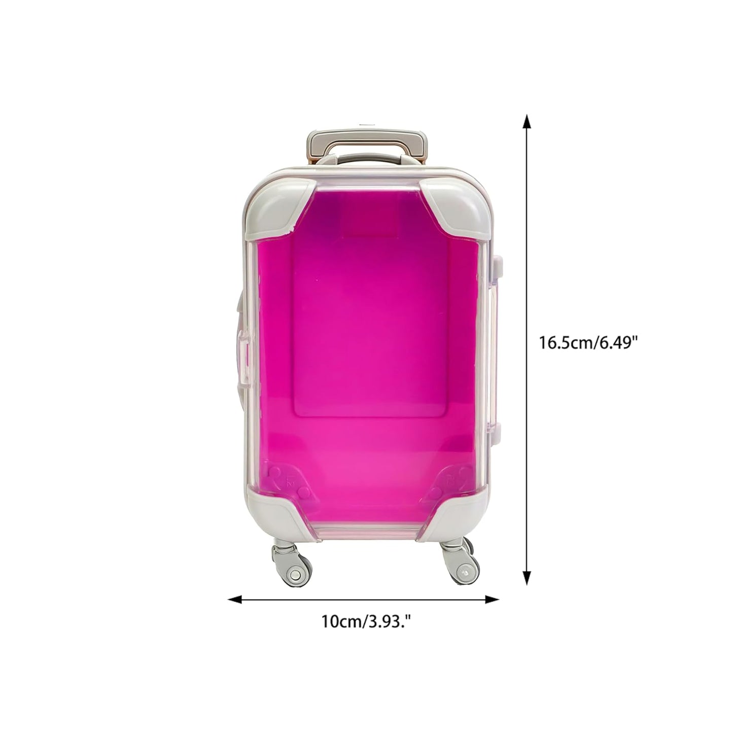 False Eyelash Storage Box, Portable Travel Organizer Mini Luggage False Eyelash Tray Makeup Tool (ROSE RED)-FemmiqueWomen