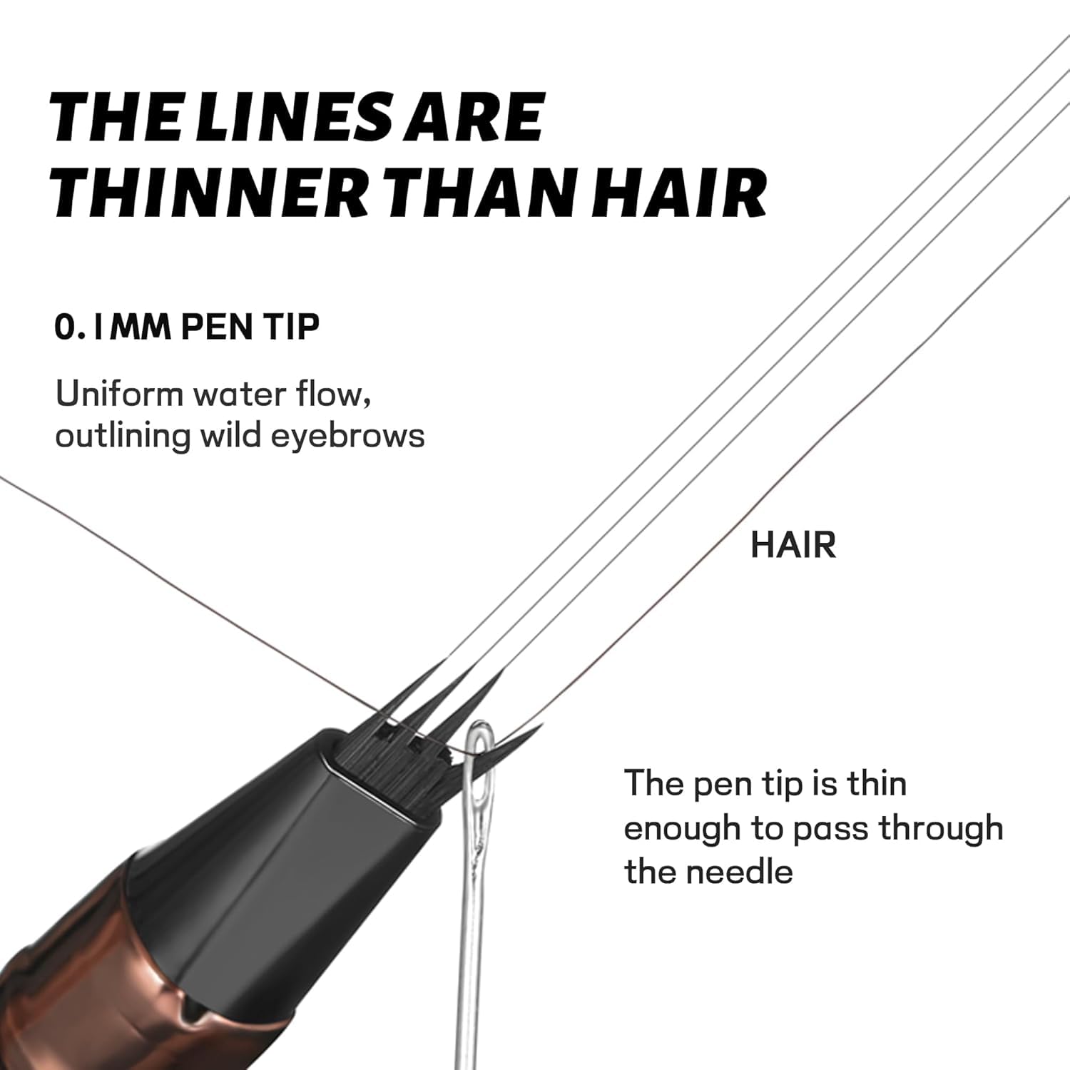 2 Pack Eyebrow Pen, Waterproof Microblading Eyebrow Pencil, 4 Tip Precise Eye Brow Makeup Pen for Women to Effortlessly Create Hair Like Natural Brows, Non Dry Out and Last All Day (Light Brown)-FemmiqueWomen