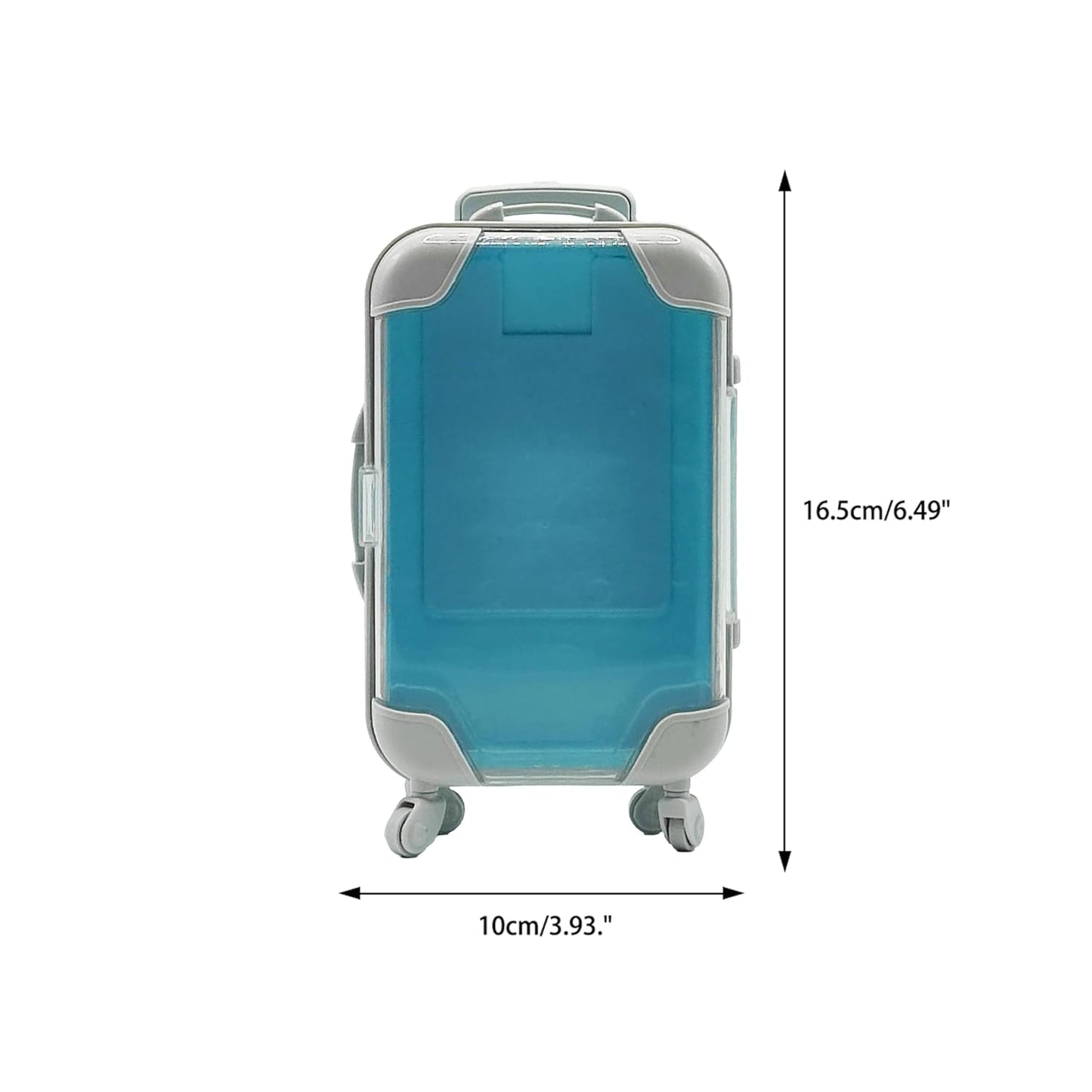 False Eyelash Storage Box, Portable Travel Organizer Mini Luggage False Eyelash Tray Makeup Tool (BLUE)-FemmiqueWomen