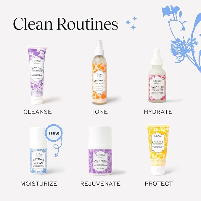 LilyAna Naturals Anti Aging Retinol Face Cream for Women – Wrinkle & Neck Cream for Firming, Retinol Moisturizer for Face with Hyaluronic Acid, Hydrating Night Cream for Fine Lines, Collagen Boost-FemmiqueWomen