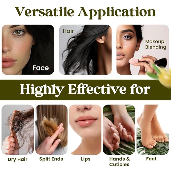 100% Organic & All Natural Plant-Based Squalane Oil for Face, Hair, & Body, Cold Pressed and Unrefined Premium Grade Multipurpose Facial Oil for Moisturize, Smooth, and Soften Skin - 1 Oz-FemmiqueWomen