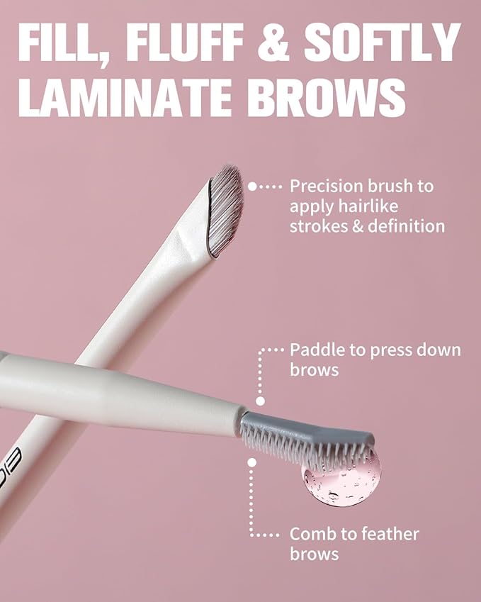EIGSHOW Dual-Ended Precision Eyebrow Brush and Comb for Eyeliner Lining, Sculpting Brows, Professional Eye Makeup Tools (D109B)-FemmiqueWomen