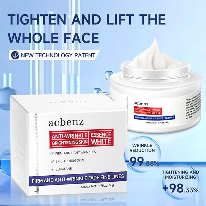 SINPIN aobenz Anti Aging Moisturizer Face Cream for Women & Men - Night Cream for Face & Neck | All Skin Types | Niacinamide + Hyaluronic Acid | Firming, Tightening, Anti Wrinkle, 1.76FL (2PCS)-FemmiqueWomen