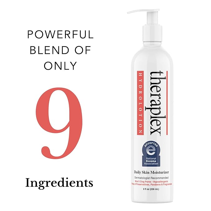THERAPLEX Hydrolotion - Daily Skin and Body Moisturizer, No Parabens Or Preservatives, Noncomedogenic, and Hypoallergenic, Fragrance-Free, Dermatologist Recommended 3 Pack-FemmiqueWomen